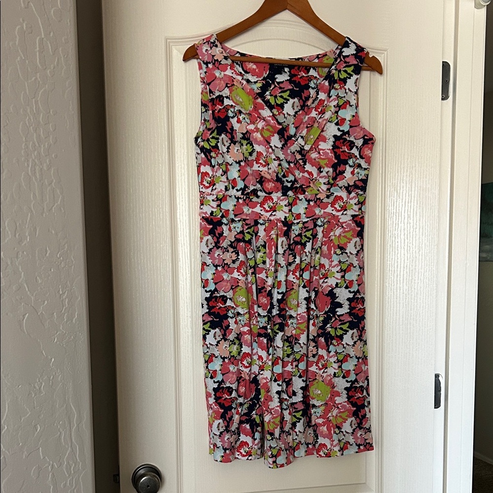 Lands' End Multicolor Floral Midi Dress